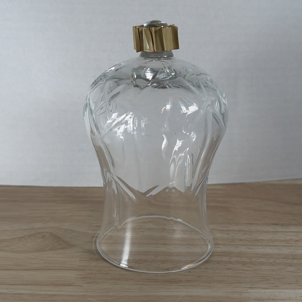 Vintage Homco Large Clear Glass Starburst Pattern Peg Votive Candleholder #1109